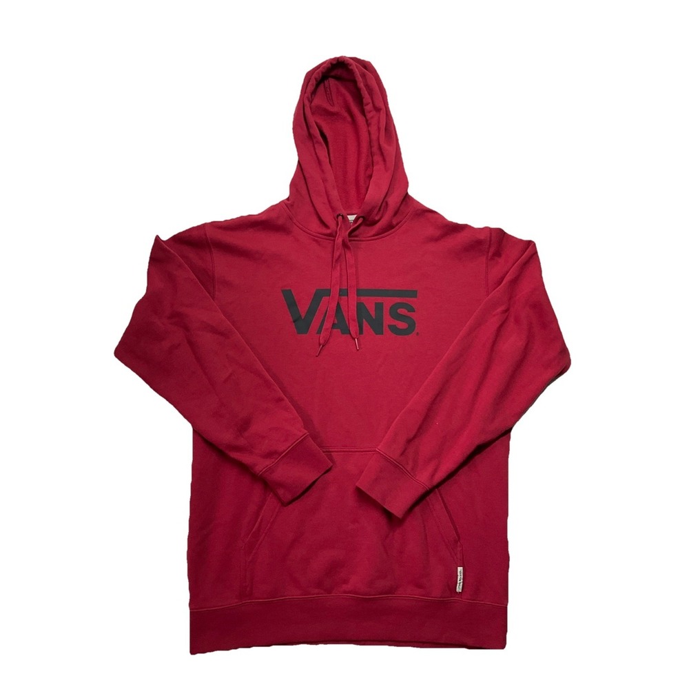 Vans Men's Red Pullover Hoodie Size Medium